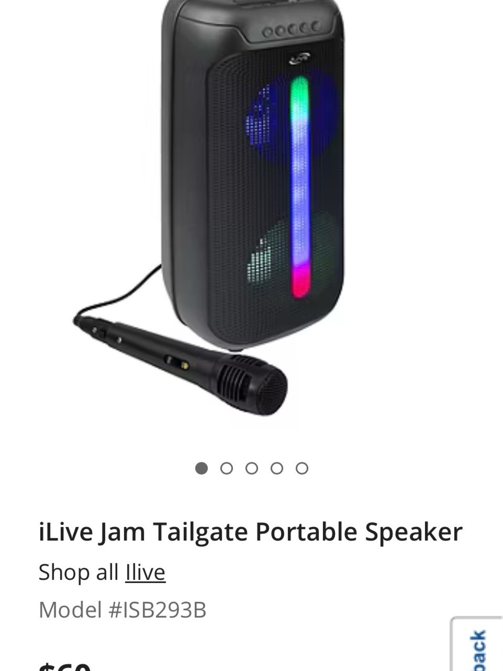 Jam Tailgate Portable Bluetooth Speaker with Mic - Black
